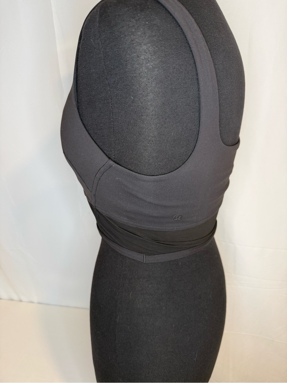 Lululemon Wunder Train Mesh Panel Tank Top Black Size 6 Cropped Built-in Bra - Picture 4 of 6